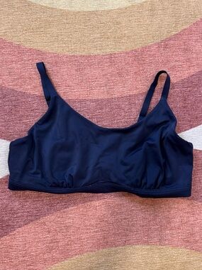 Athleta Navy Swim Bikini Top — Solid Dark Blue Bralette